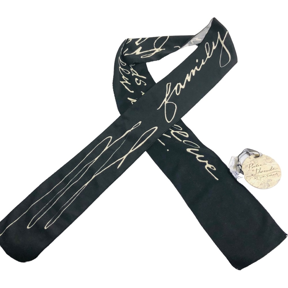 Poetic Threads Black Skinny Scarf